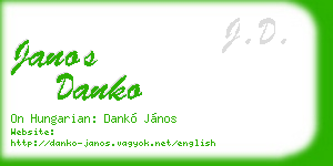 janos danko business card